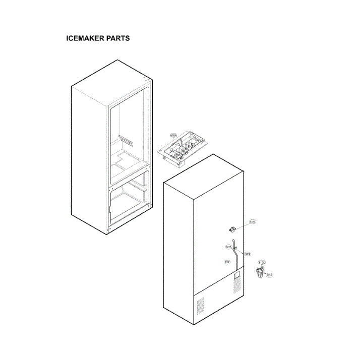 Ice Maker Diagram and Parts List for LFC23760ST 04 LG Refrigerator