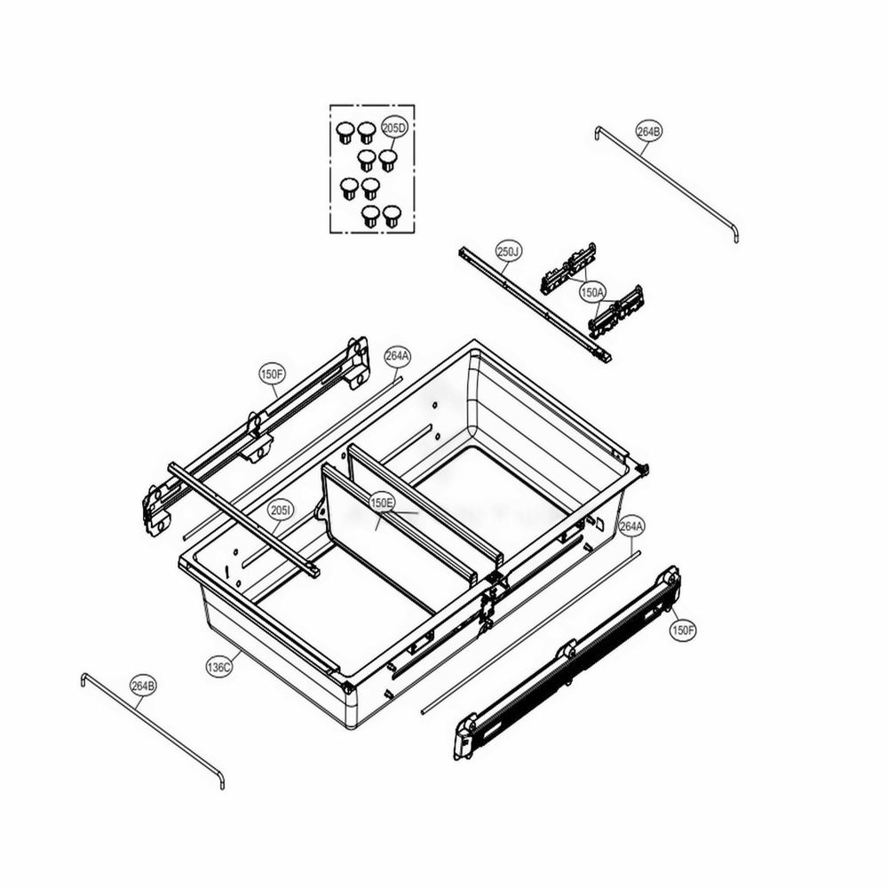 Custom Chill Parts Diagram and Parts List for LMXC23796S ASTCNA1 LG Refrigerator