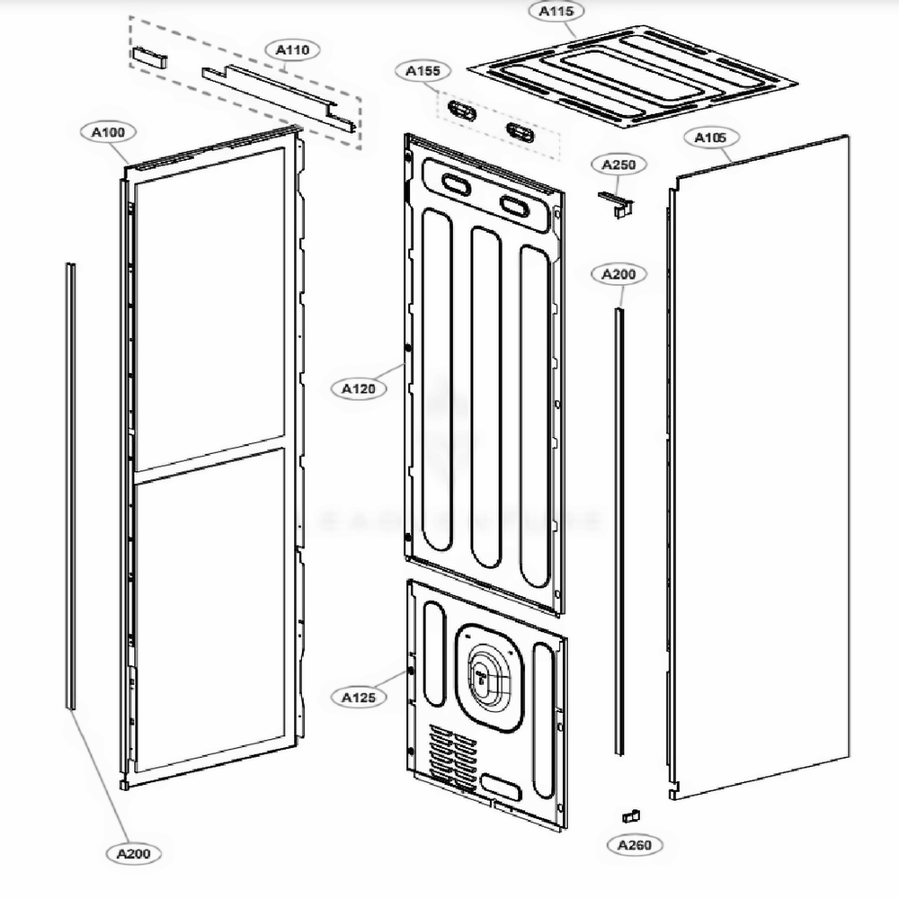 Main 3 Diagram and Parts List for S5BBG ALBEEUS LG Dryer