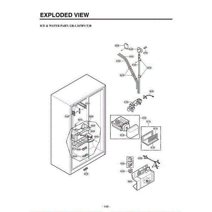 Section 4 Diagram and Parts List for LRSC26912SW ASWCLGB LG Refrigerator