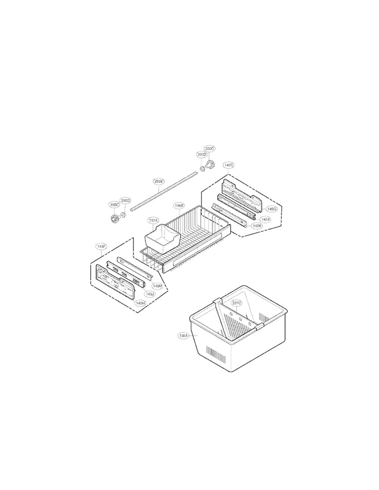 Freezer Parts Diagram and Parts List for LFX25975SB 02 LG Refrigerator