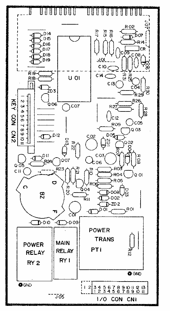 Power And Control Circuit Board Diagram and Parts List for 7218924680  Kenmore Microwave
