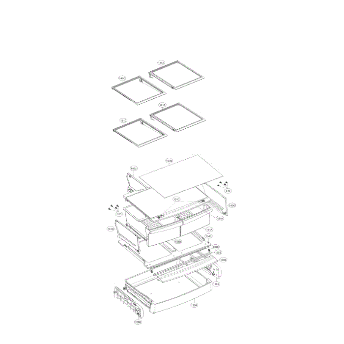 Refrigerator Diagram and Parts List for LFC22770SW 00 LG Refrigerator