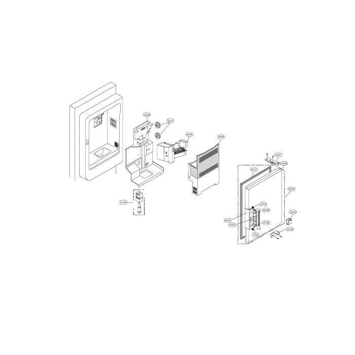 Ice Maker And Ice Bank Diagram and Parts List for LFX23961ST 00 LG Refrigerator