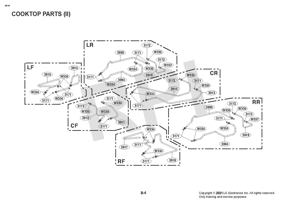Diagram 4 Diagram and Parts List for SKSRT360S  LG Range