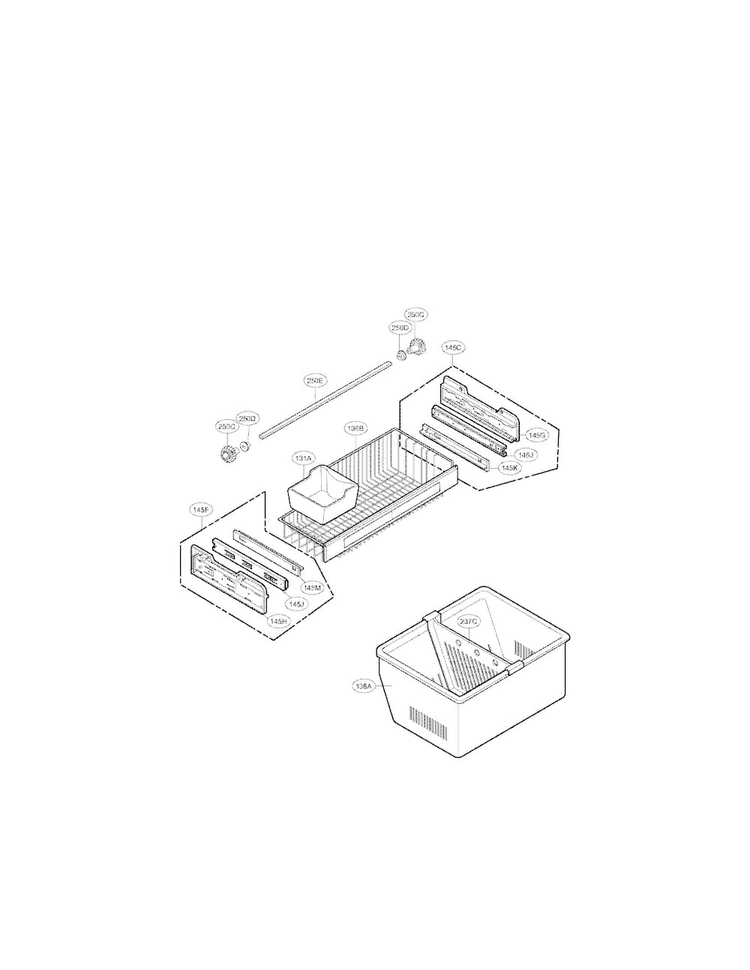 Freezer Parts Diagram and Parts List for LFX25961AL02  LG Refrigerator