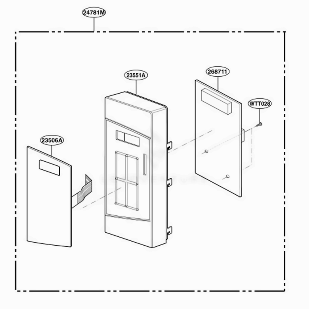 Controller Parts Diagram and Parts List for MA7005ST CS1EGSE LG Wall Oven