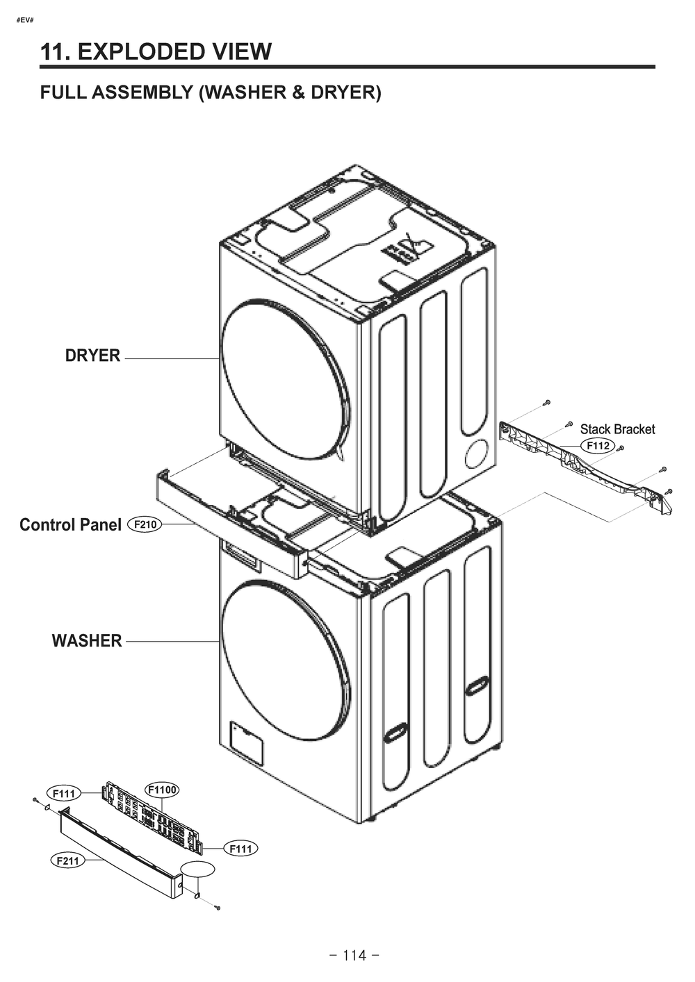 Diagram 1 Diagram and Parts List for W3S1CVK2NVS ANSEEUS LG Washer