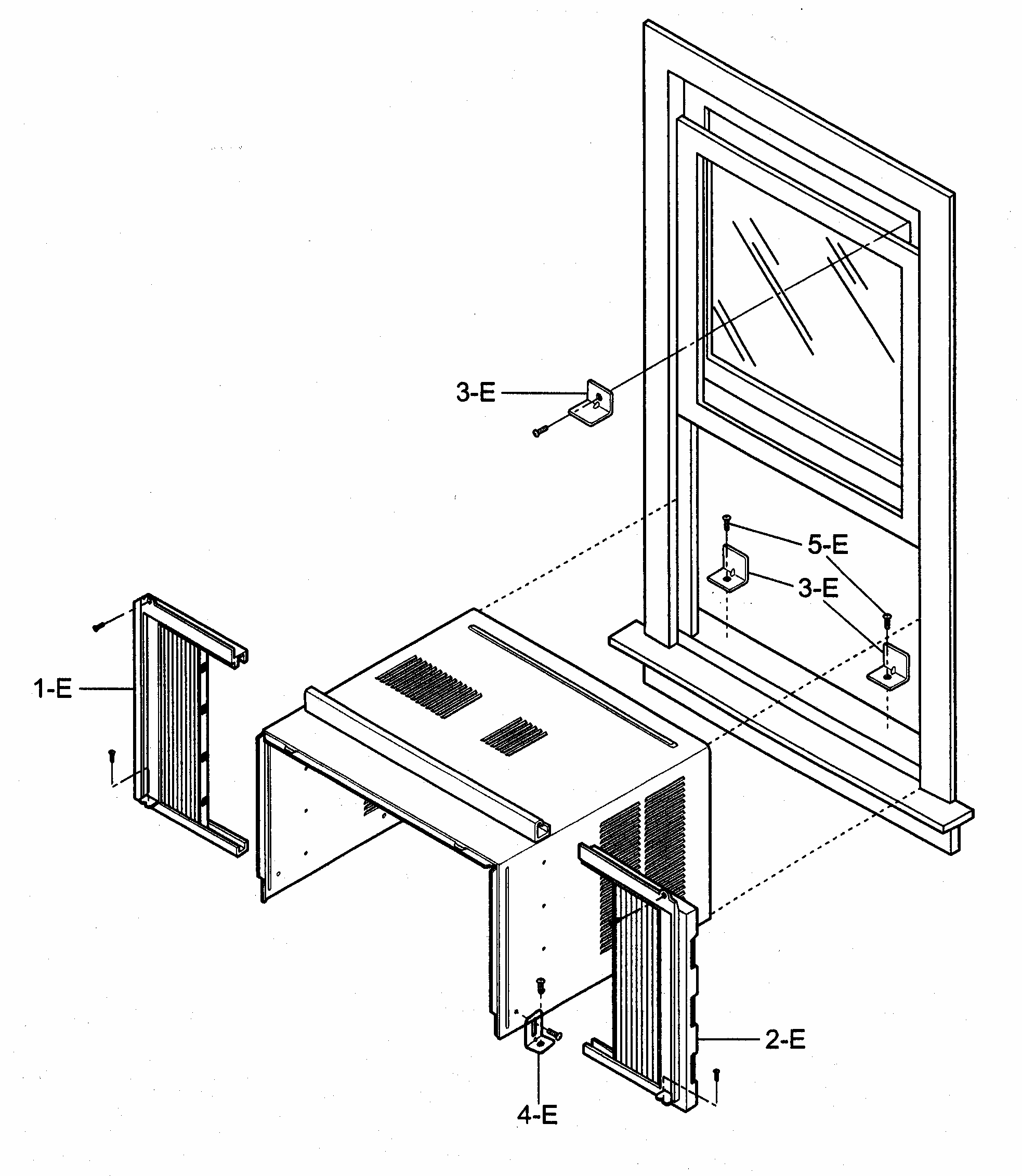 Installation Kit Assy Diagram and Parts List for 58074083400  Kenmore Air Conditioner