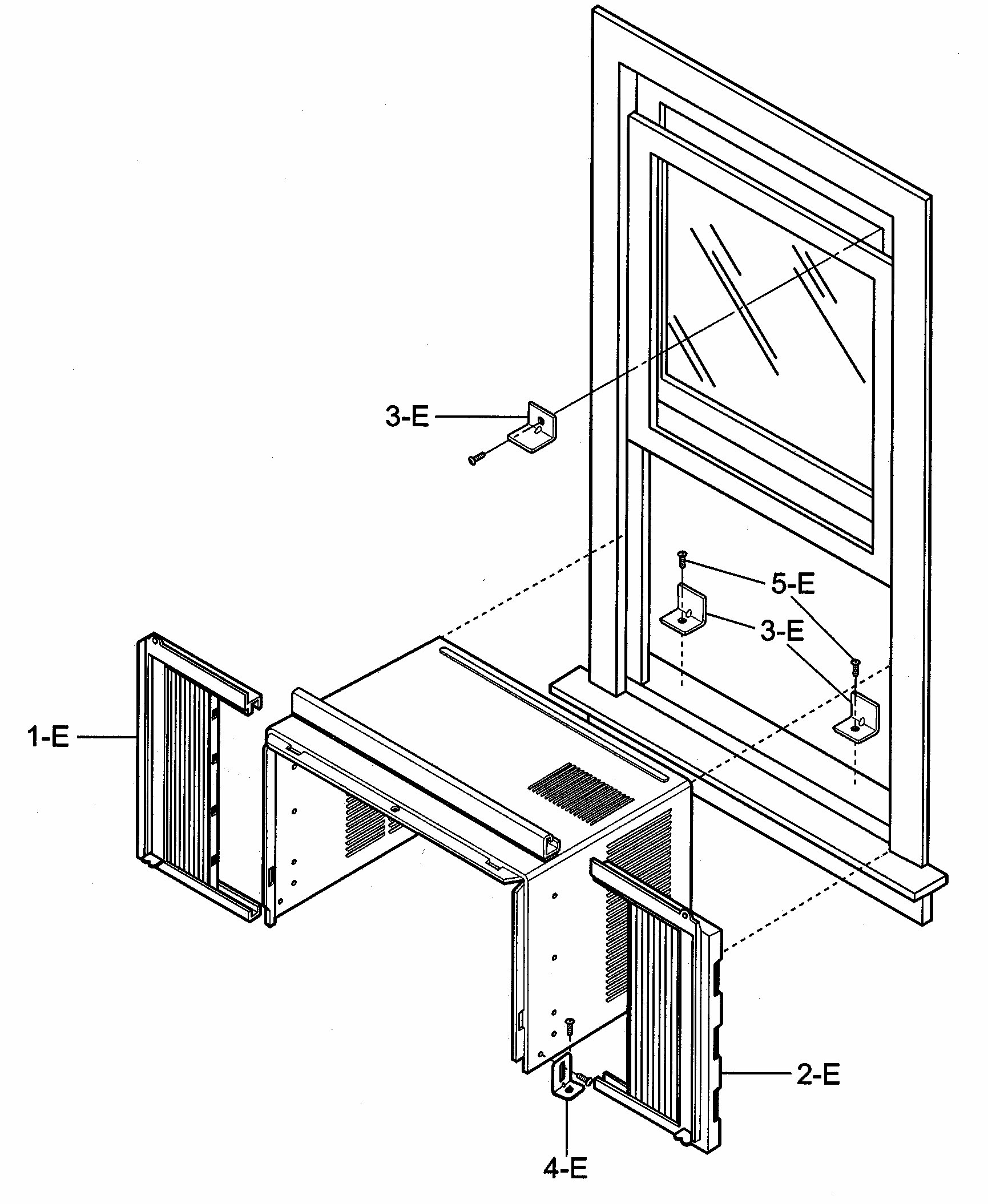 Installation Kit Assy Diagram and Parts List for 58073053200  Kenmore Air Conditioner