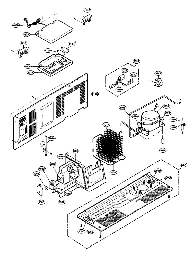 Machine Parts Diagram and Parts List for LRSCS21935TT  LG Refrigerator