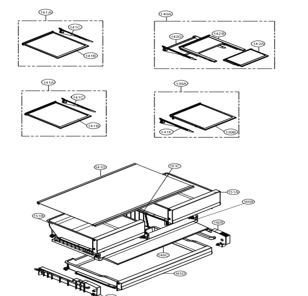 Refrigerator Diagram and Parts List for LFXS28566S ASTCNA2 LG Refrigerator