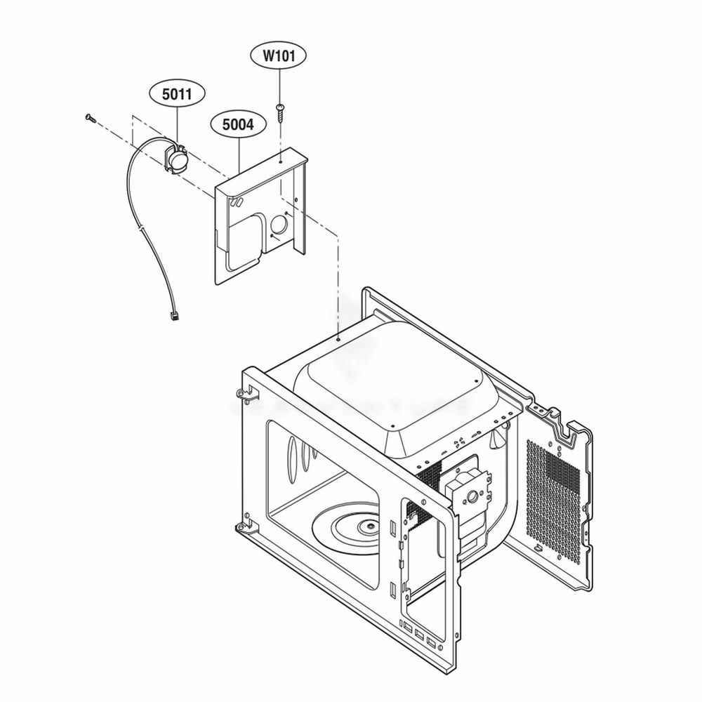Sensor Parts Diagram and Parts List for LCRT2010BD CBDETAR LG Wall Oven