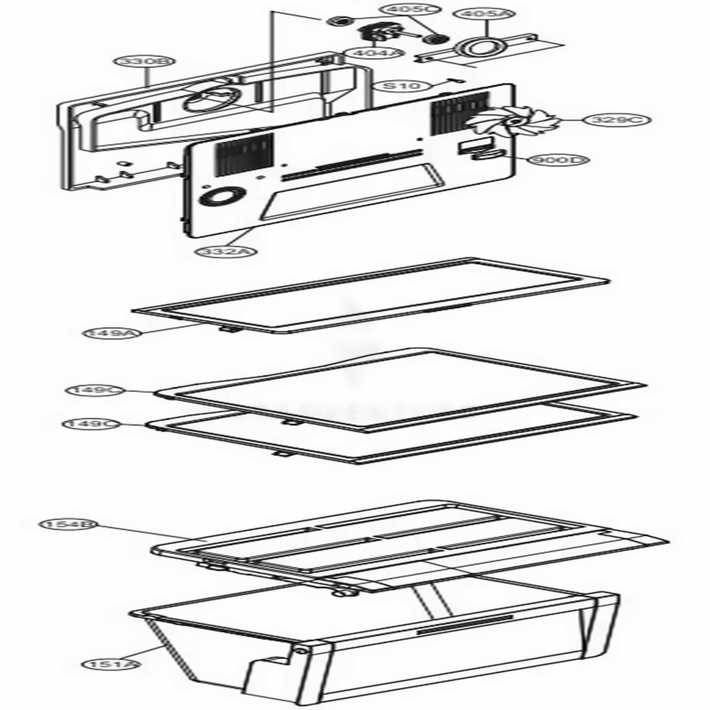 Refrigerator And Freezer Parts Diagram and Parts List for LTNS16121V APZCNA1 LG Refrigerator
