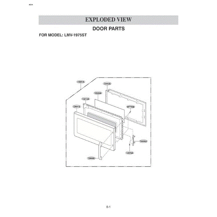 Section 4 Diagram and Parts List for LMV-1975ST ASTELGA LG Microwave Oven Combo