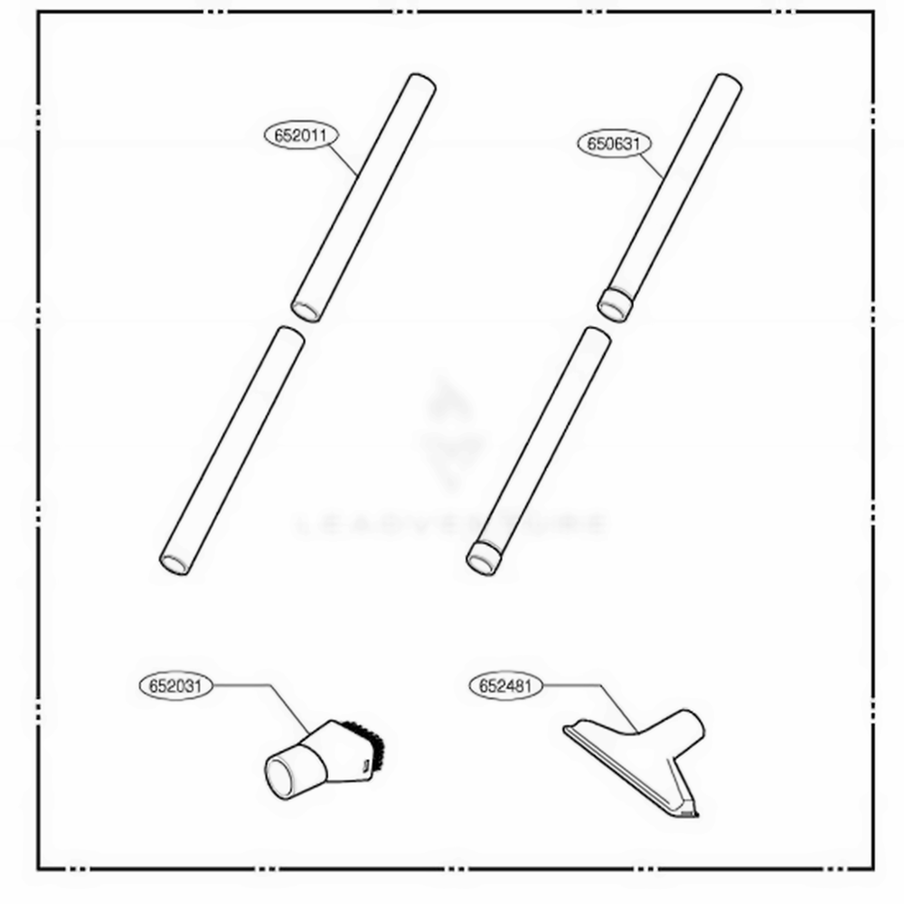 Accessory Assembly Diagram and Parts List for HFC1405CGG ADGQHSR LG Canister Vacuum