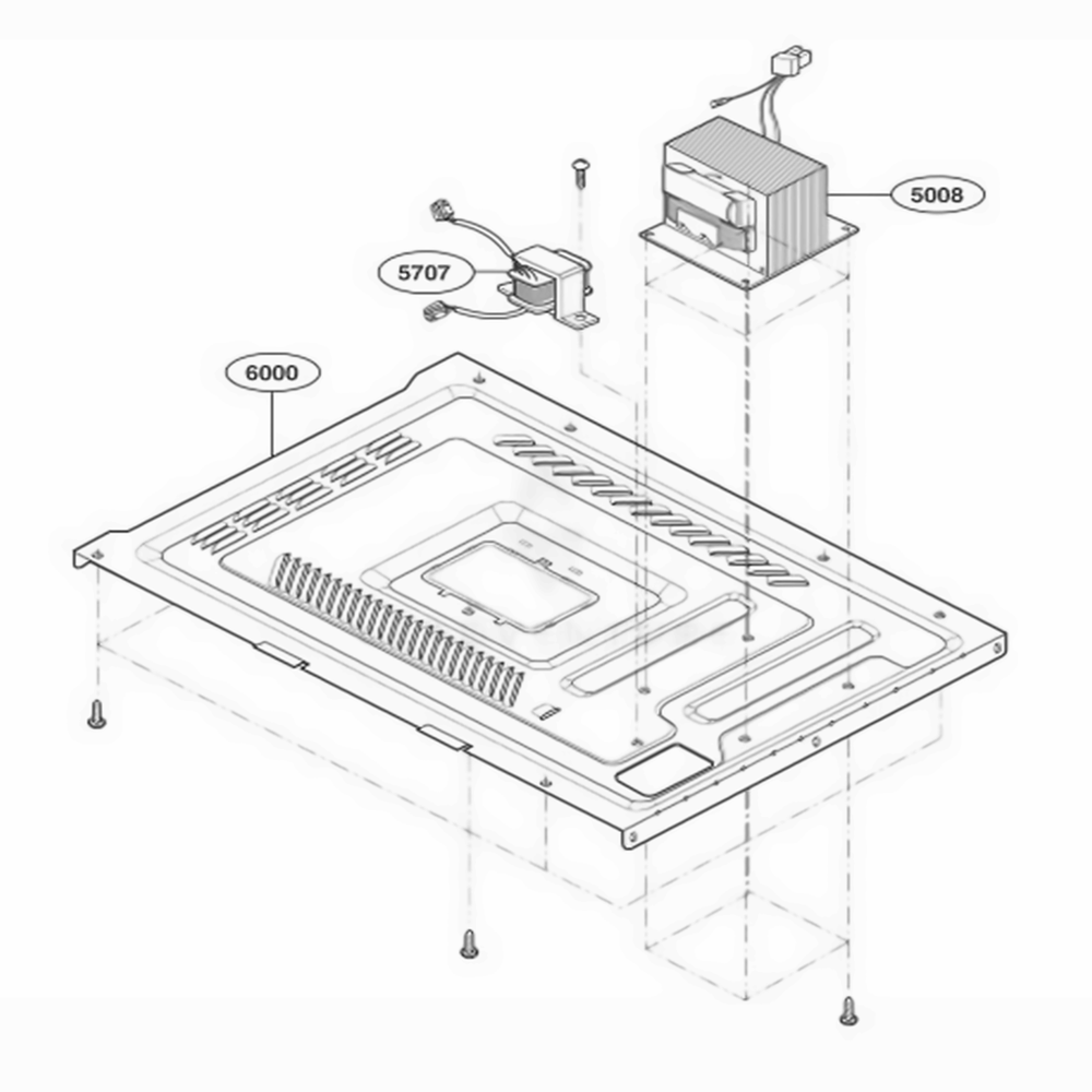 Base Plate Parts Diagram and Parts List for 66993 CS6ESEA LG Wall Oven