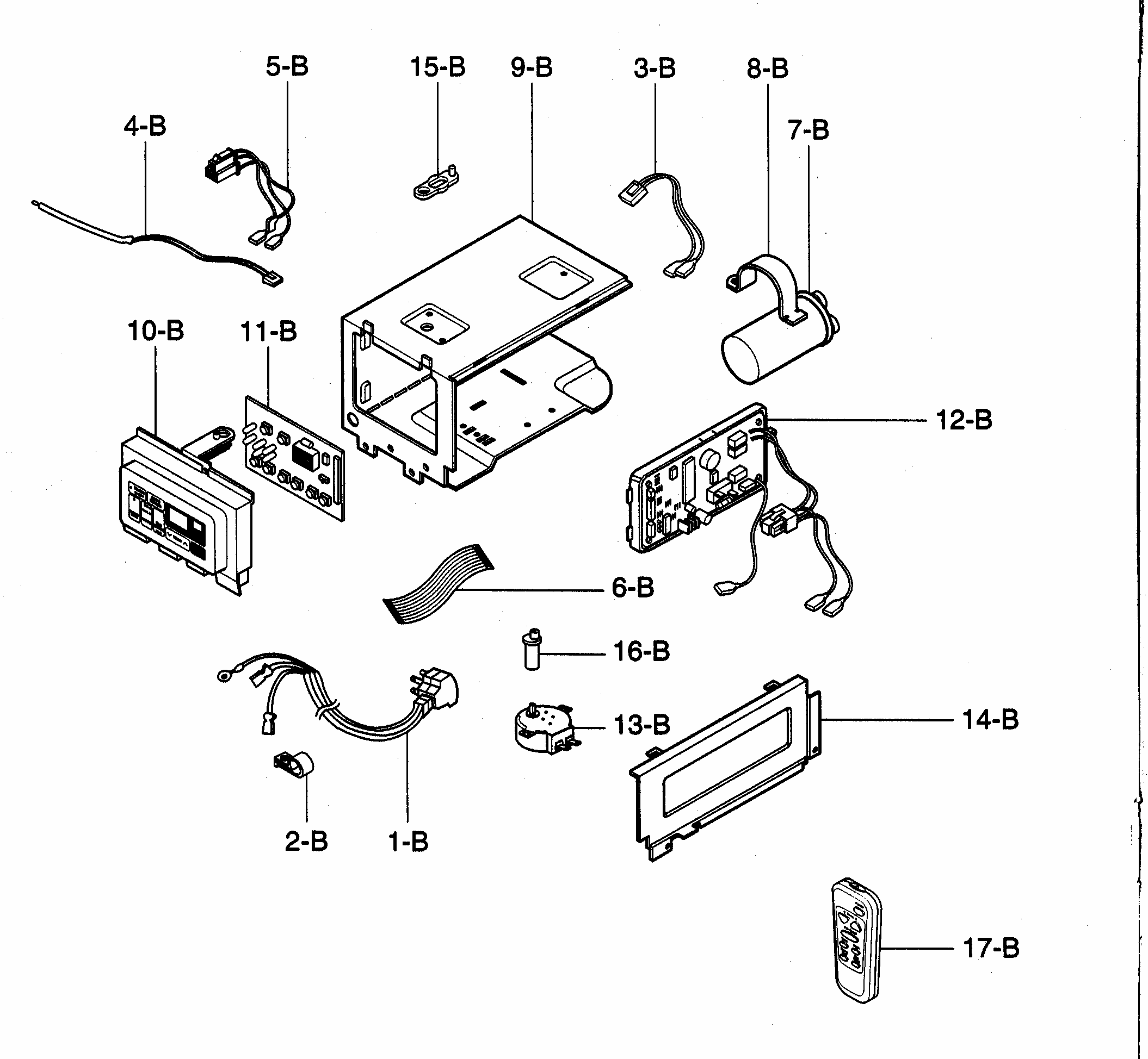 Control Box Diagram and Parts List for 58073184300  Kenmore Air Conditioner