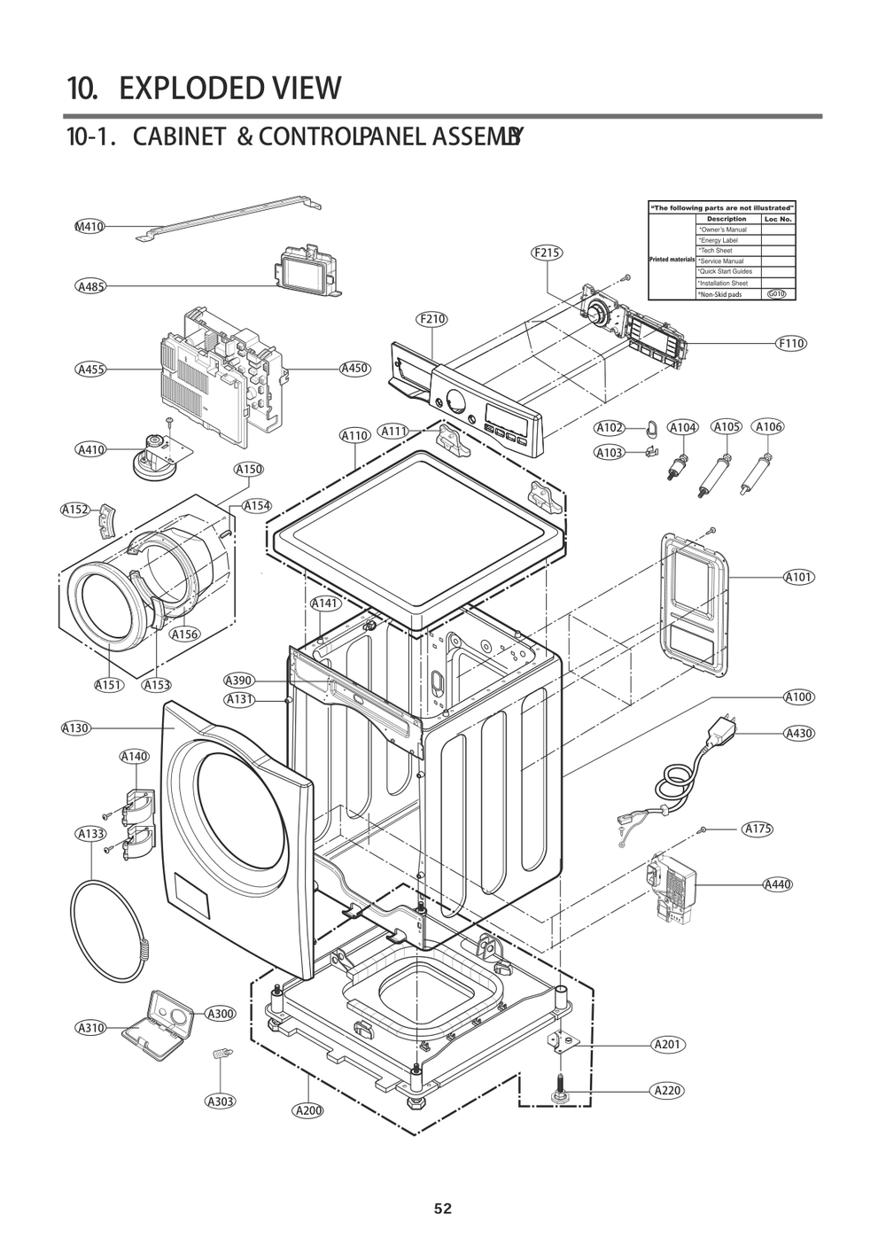 Diagram 1 Diagram and Parts List for FH4F2CDYP5 ASSEPUS LG Washer