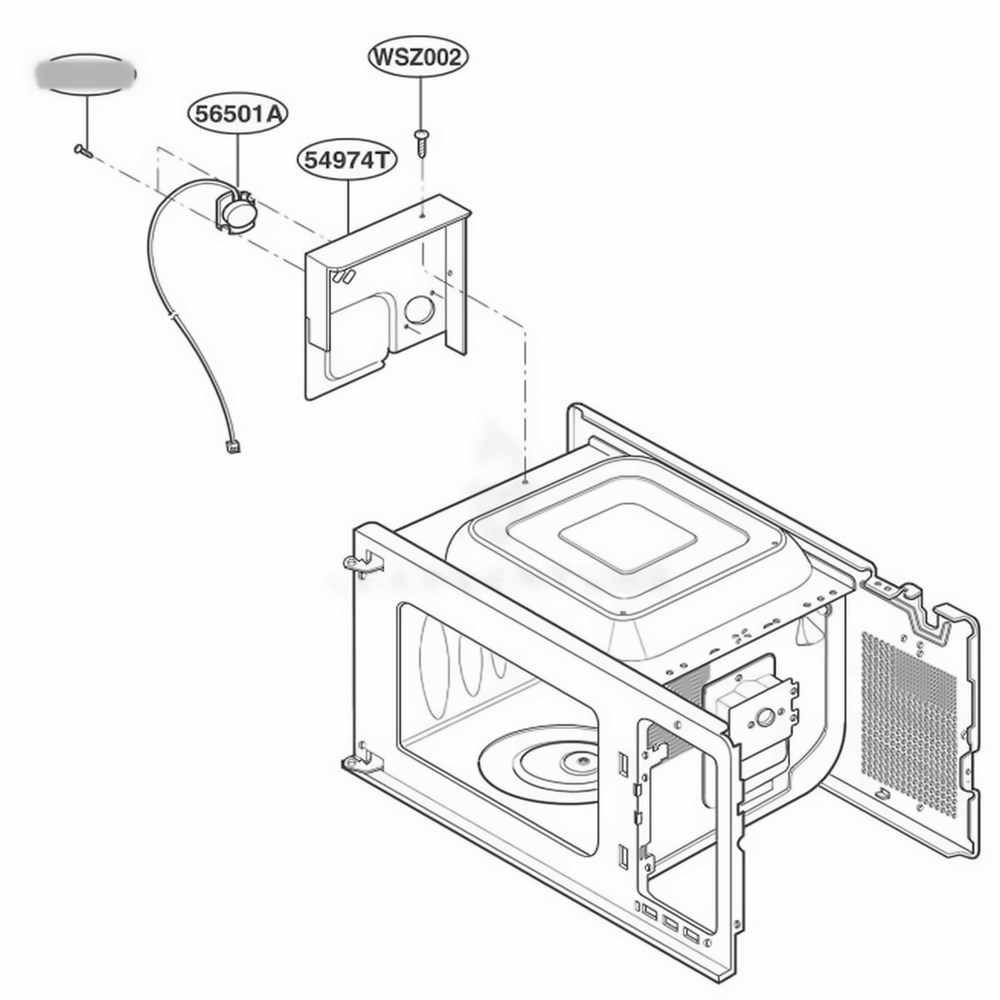 Sensor Parts Diagram and Parts List for KCMS2055SSS CSTEKAD LG Wall Oven