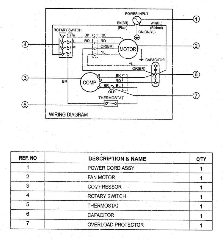 Wiring Diagram Diagram and Parts List for R5208  LG Air Conditioner