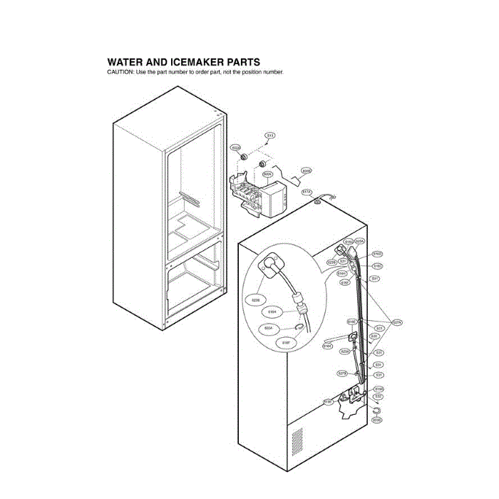 Section 6 Diagram and Parts List for LFD25860SW ASWCLGA LG Refrigerator
