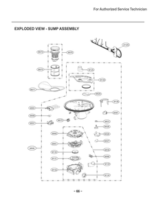 Sump Assembly Diagram and Parts List for D1471BB1 ABPEEUS LG Dishwasher