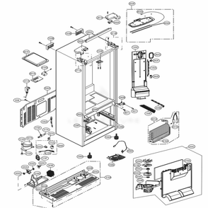 Case Parts Diagram and Parts List for 71319 AWBCSE2 LG Refrigerator