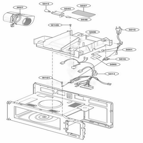 Interior Parts 2 Diagram and Parts List for TMH14XLQ AWHEEST LG Range