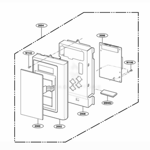 Controller Parts Diagram and Parts List for 62774 ABSESEA LG Microwave