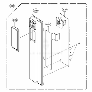 Control Panel Parts Diagram and Parts List for MH1596CIR CSSELEC LG Range