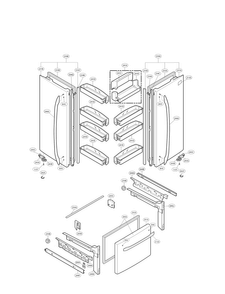 Door Parts Diagram and Parts List for LFC21776ST 02 LG Refrigerator