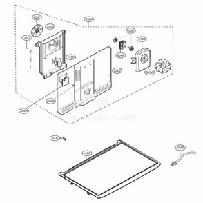 Freezer Parts Diagram and Parts List for LTNS20220W ASWCNA0 LG Refrigerator