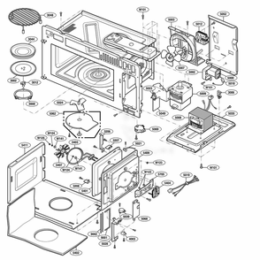 Interior Parts 1 Diagram and Parts List for DOTRC17SS ASBEDOM LG Range