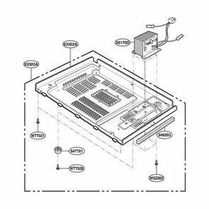 Base Plate Parts Diagram and Parts List for YMT4110SKQ KWHEWPC LG Wall Oven