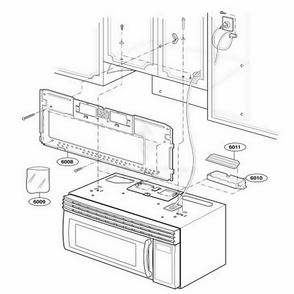 Installation Parts Diagram and Parts List for 85143 ASTESEC LG Microwave