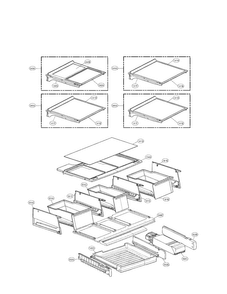Refrigerator Parts Diagram and Parts List for LFX31935ST 01 LG Refrigerator