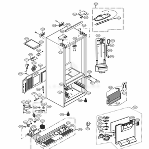 Case Parts Diagram and Parts List for LFC24786ST ASTCNA1 LG Refrigerator