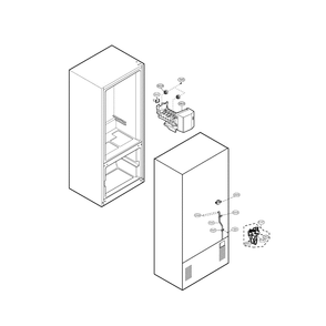 Ice And Water Maker Diagram and Parts List for LFC23760SW 00 LG Refrigerator
