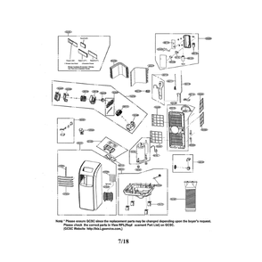 Air Conditioner Diagram and Parts List for LP0815WNR 00 LG Air Conditioner