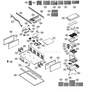 Cooktop Parts 1 Diagram and Parts List for SKSRT480SIS ASTESGN LG Range