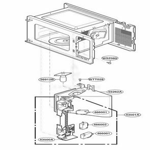 Latch Board Parts Diagram and Parts List for 89030 AMWESEC LG Range