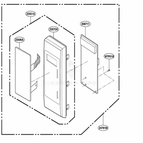 Control Panel Parts Diagram and Parts List for ACM1580AB ABKEAMA LG Range