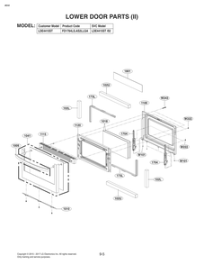 Lower Door Parts 1 Diagram and Parts List for FD1784LS AS2LLGA LG Range