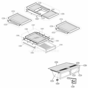 Refrigerator Parts Diagram and Parts List for 78412 ASWCSEC LG Refrigerator