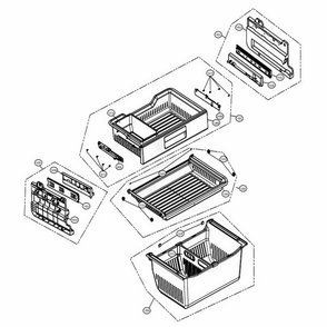 Freezer Parts Diagram and Parts List for 74029 AWBCSE1 LG Refrigerator