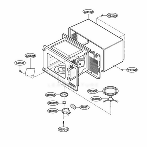 Part Location Diagram of 3112W0U039F LG Out case,[u-bending]