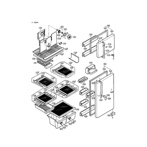 Door And Shelves Diagram and Parts List for LRTG1813W  LG Refrigerator