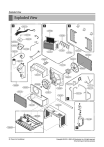 Diagram 1 Diagram and Parts List for W4NC05SNEAJ AT1AHDS LG Air Conditioner