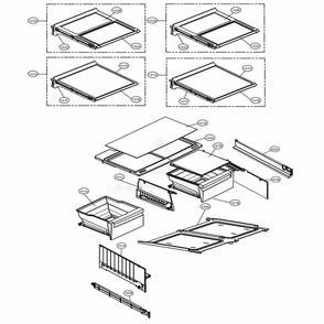 Refrigerator Parts Diagram and Parts List for 72489 AWBCSE2 LG Refrigerator